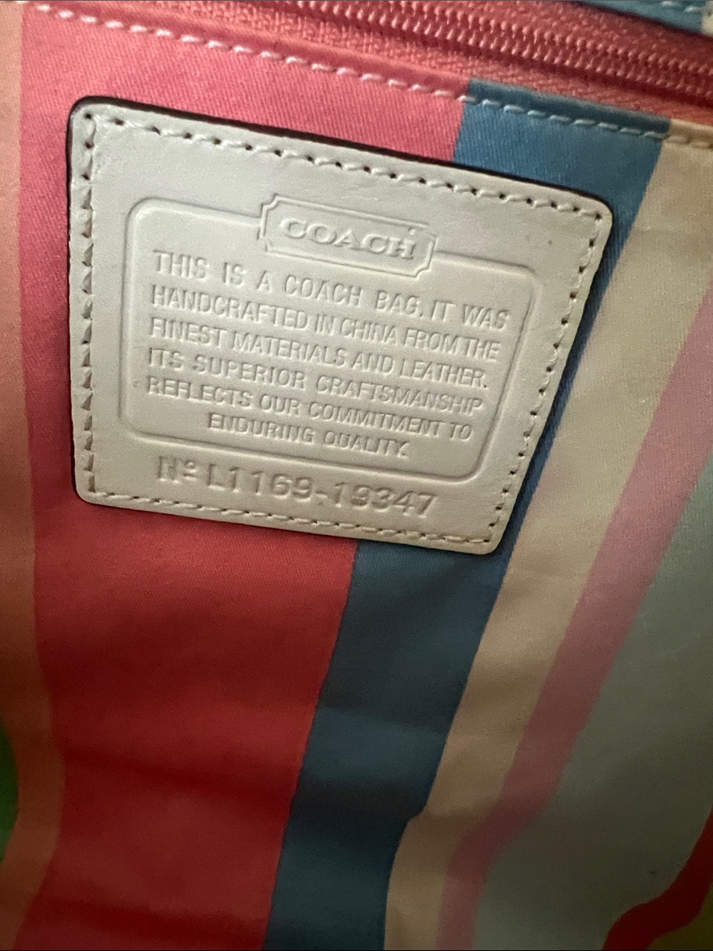 COACH Hamptons Weekend Straw Applique Tote Style 19347 - Picture 8 of 16
